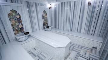 Un sauna, baño turco