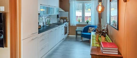 Fridge, oven, stovetop, dishwasher
