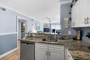 Fridge, microwave, oven, stovetop - Chateau By the Sea Unit B3 - Oceanfront (North Myrtle Beach)