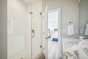Shower, hair dryer, towels - Seaside Escape | Second-Row Home with Pool (North Myrtle Beach)