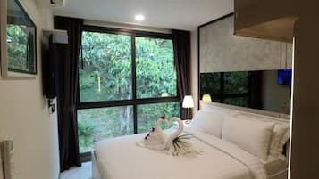 1 soverom, strykejern/-brett, internettilgang og sengetøy