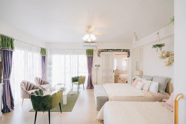 Grand Apartment, 3 Bedrooms, Non Smoking, Ocean View | Blackout drapes, soundproofing, iron/ironing board, free WiFi - RAINBOW SEA Maeda Hills (Onna)