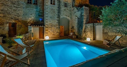 New! Historic Chateau near Uzès, 3 apartments, courtyard garden, and a pool
