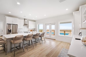 House, 5 Bedrooms | Private kitchen | Fridge, coffee/tea maker, toaster - The Anchored Lighthouse - 2630 Bienville Blvd 5 Bedroom Home by RedAwning (Dauphin Island)
