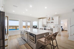 House, 5 Bedrooms | Private kitchen | Fridge, coffee/tea maker, toaster - The Anchored Lighthouse - 2630 Bienville Blvd 5 Bedroom Home by RedAwning (Dauphin Island)