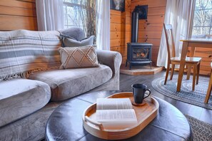 Smart TV, DVD player, books, video library