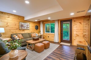 Smart TV, DVD player, books, video library