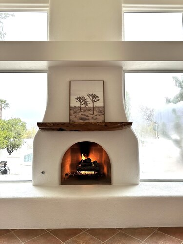 Desert oasis in the heart of the Tucson Mountains nestled by iconic Saguaros.