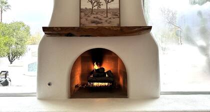 Desert oasis in the heart of the Tucson Mountains nestled by iconic Saguaros.