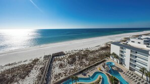 A beachfront hotel with a pool area, beach access, and a clear view of the ocean. - Phoenix Gulf Towers 804  Corner Gulf-Front Escape (Orange Beach)
