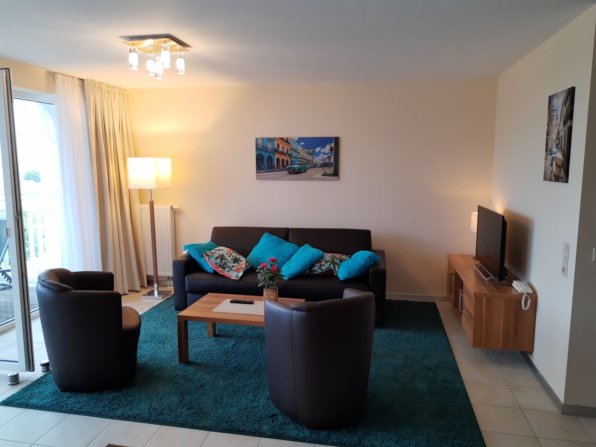 Smart TV, DVD player, books