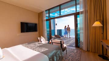 Two Bedroom Over Water Villa | 1 bedroom, premium bedding, down duvets, memory-foam beds