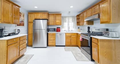 Pleasantly comfortable suburban home for up to 8
