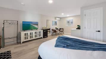 1 bedroom, iron/ironing board, travel crib, free WiFi