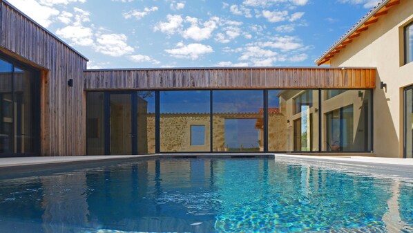 Outdoor pool, a heated pool