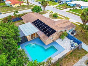 A heated pool