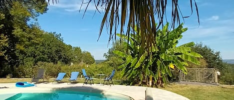 Piscine extérieure, piscine chauffée