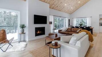 TV, fireplace, foosball, table tennis