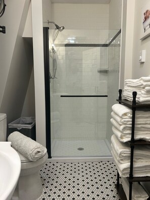 Hair dryer, towels