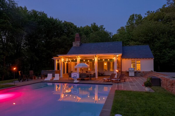A heated pool