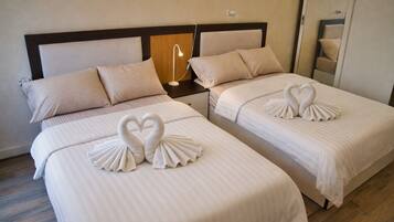 Panoramic Double or Twin Room | Egyptian cotton sheets, premium bedding, pillow-top beds, minibar
