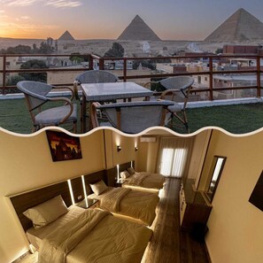 Egyptian cotton sheets, premium bedding, pillowtop beds, minibar - Narmer Pyramids View (Giza)