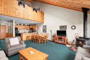 Smart TV, DVD player, books, video library
