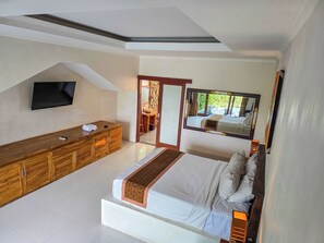 Family Villa, 2 Bedrooms, Kitchen, Pool View | 2 bedrooms, Egyptian cotton sheets, premium bedding, minibar