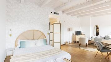 1 slaapkamer, een strijkplank/strijkijzer, wifi, beddengoed