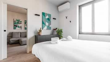 1 slaapkamer, een strijkplank/strijkijzer, wifi, beddengoed