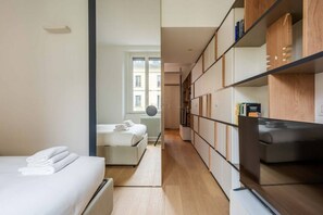 1 室のベッドルーム、アイロン / アイロン台、WiFi、ベッドシーツ