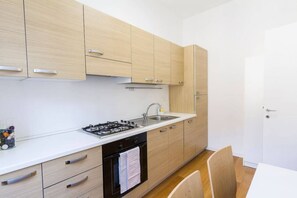 Fridge, oven, stovetop, dishwasher