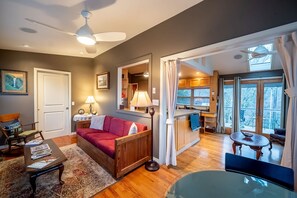 TV, fireplace, DVD player, offices