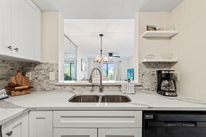 Fridge, microwave, oven, dishwasher - Oceanfront Resort 2BR Condo – Poolside, Scenic Pond Views, Sleeps 6 (St. Augustine)