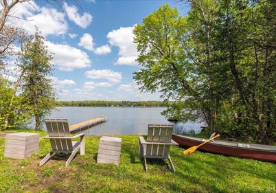 2 lakefront cottages on Shadow Lake with dock and water toys