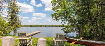 2 lakefront cottages on Shadow Lake with dock and water toys