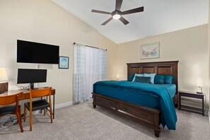 5 bedrooms, desk, iron/ironing board, travel crib