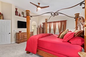 5 habitaciones, escritorio y tabla de planchar con plancha 