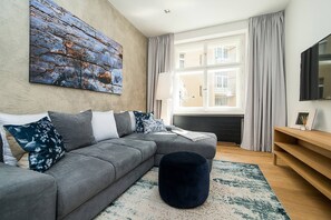 Apartment, 1 Bedroom, Garden View | Living room - Charming Apartment In Famous Area (Prague)