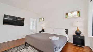 4 bedrooms, iron/ironing board, travel crib, WiFi