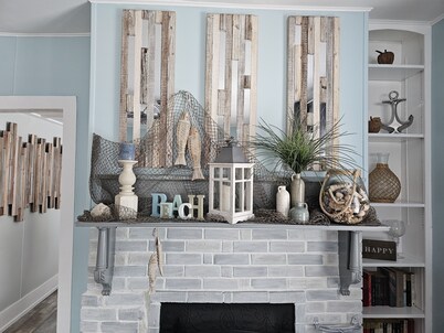 Historic Beach House steps away from The Deck & across from the beach.