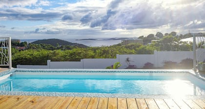 Searenity Villa in Cruz Bay with private pool and sunset view
