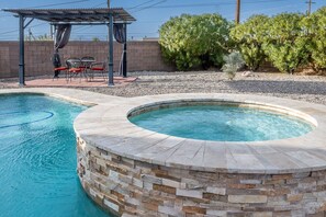 A heated pool
