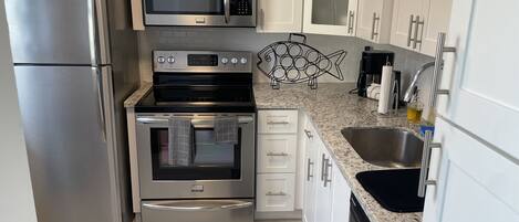 Microwave, oven, stovetop, dishwasher
