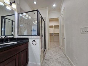 Shower, hair dryer