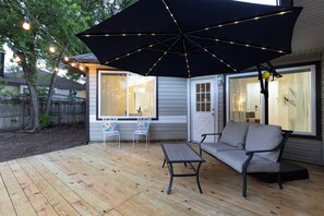 Terrace/patio - Your House! King Bed 65' TV, Near Kalahari, Local Host + Large Deck (Round Rock)