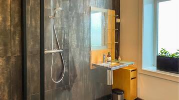 Shower, hair dryer