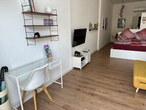 1 bedroom, iron/ironing board, travel crib, WiFi