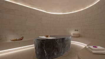 Sauna seca, sauna a vapor, salas de massagem/tratamento