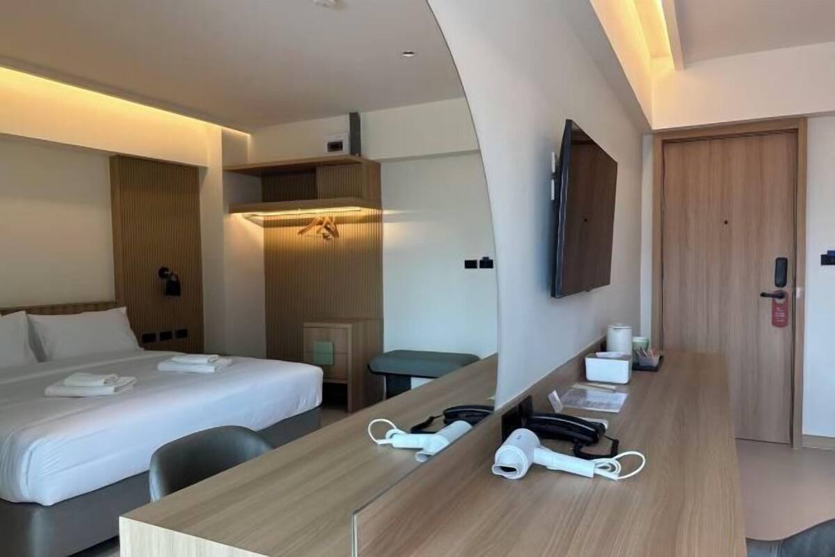 1 dormitori, cortines opaques, wifi gratuïta i roba de llit